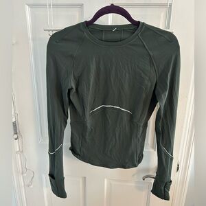 lululemon athletica Smoked Spruce Reflective Long Sleeve Running Shirt
